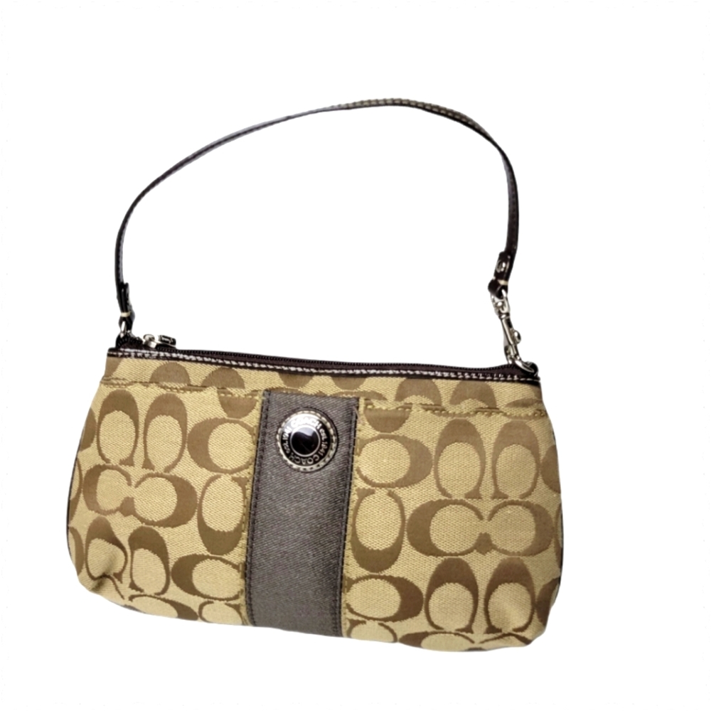 COACH  Signature Canvas Swinger Bag